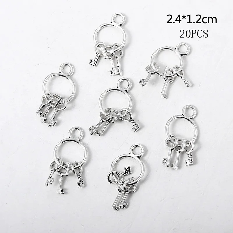 DIY Подвески для изготовления украшений из сплава цинка античные посеребренные