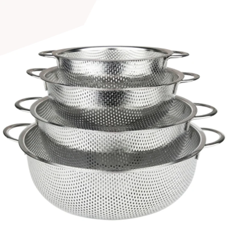 Сетчатый микро-перфорированный дуршлаг из нержавеющей стали для слива промывки