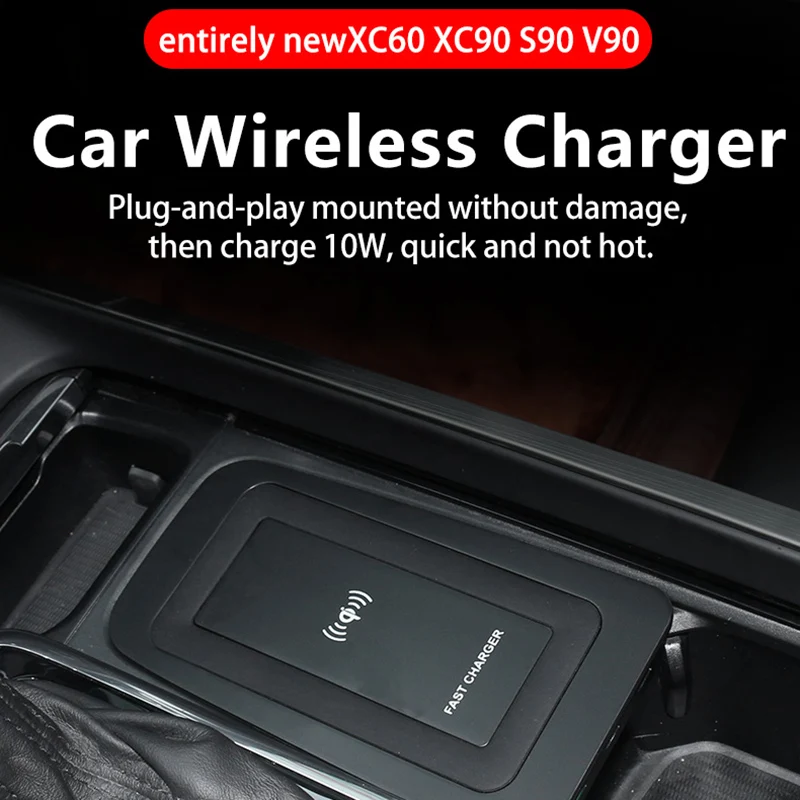 

Car Wireless Charge QI Charging Phone Holder Mobile Adapter Mount Bracket for Volvo XC90 S60 XC60 V90CC X90