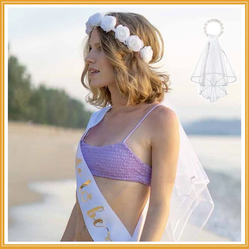 1 шт. Цветочная Корона розы вуаль для сада пляжа свадебный душ невесты помолвки