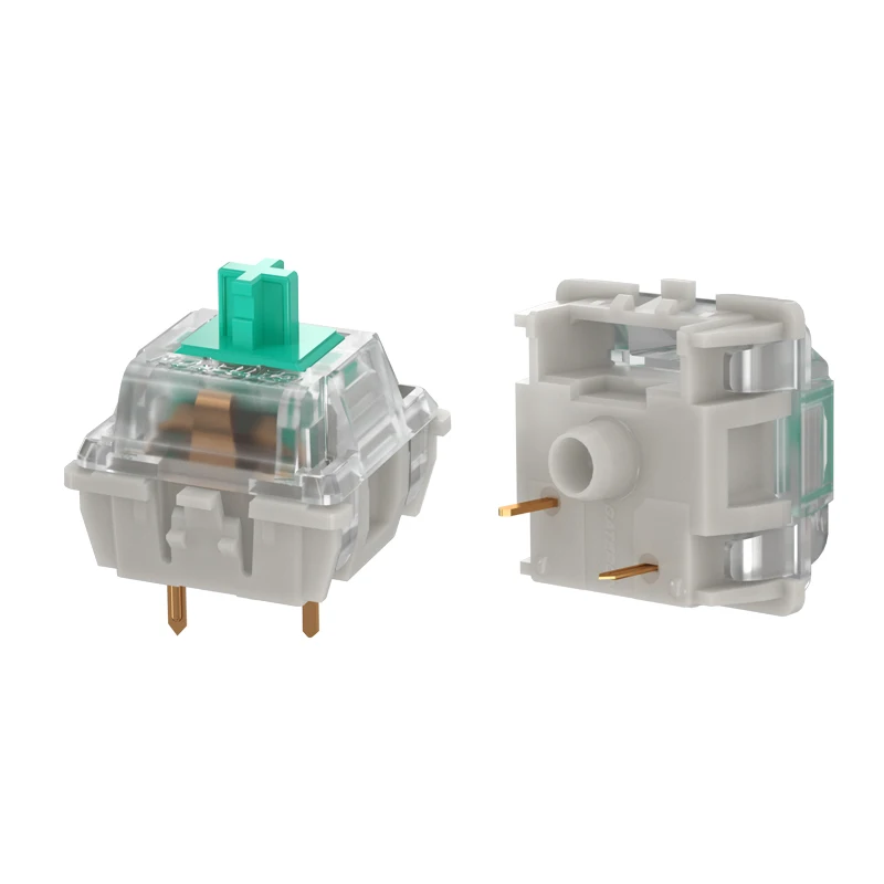 

Зеленая крышка Gateron для механической клавиатуры, зеленая крышка для механической клавиатуры, линейный, 50 г, 3 контакта, Золотой контакт, перс...