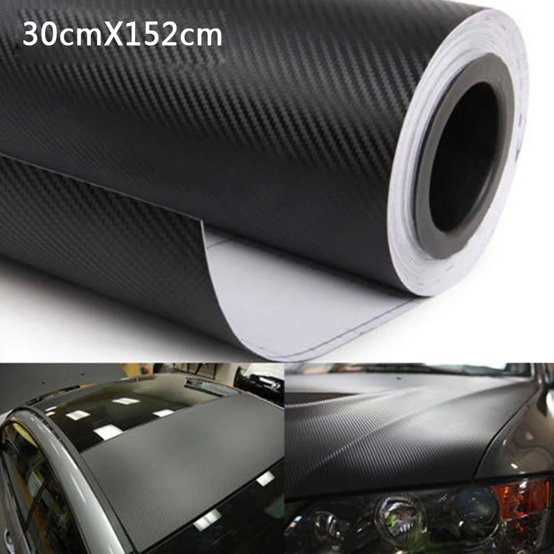 

152*30cm Carbon Fiber Waterproof Vinyl 4D Car Wrap Sheet Roll Film Car Stickers Decals Motorcycle Car Styling accessories
