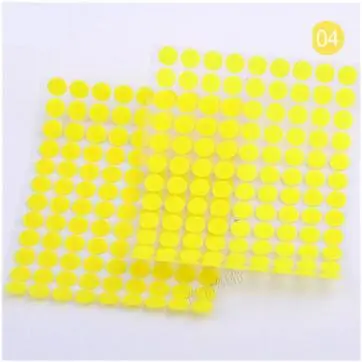 10mm yellow 50pair Сильный само липучками клейкая лента 10/15/20/25/30 мм липучками горошек Стикеры на застежке-липучке; цвет белый, черный; Круглый нейлон грудь лента 50P - Цвет: 10mm yellow 50pair