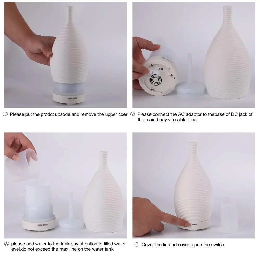 Керамический ультразвуковой диффузор Ароматерапия очиститель эфирного масла