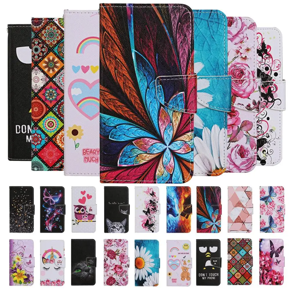 

For Huawei P30 P40 Lite E Leather Case cover Huawei Nova 5T Honor 9A 9C 9X 8X 20 10i 10 Lite Funda stand Holder Flip Wallet case