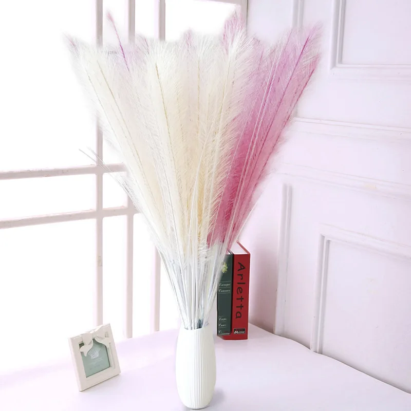 

Artificial Pampasca wedding new fluff white maidenhair reed fake feather road lead camellia decoration filing grass