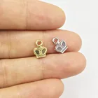 Eruifa 20 шт. 7 мм крошечная Корона из цинкового сплава ювелирные изделия DIY Подвеска Ожерелье, Серьги Браслет 2 цвета