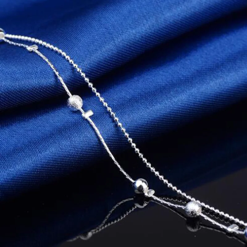 Горячая Распродажа 925 пробы серебро Винтаж анклет (браслет на ногу) с простой