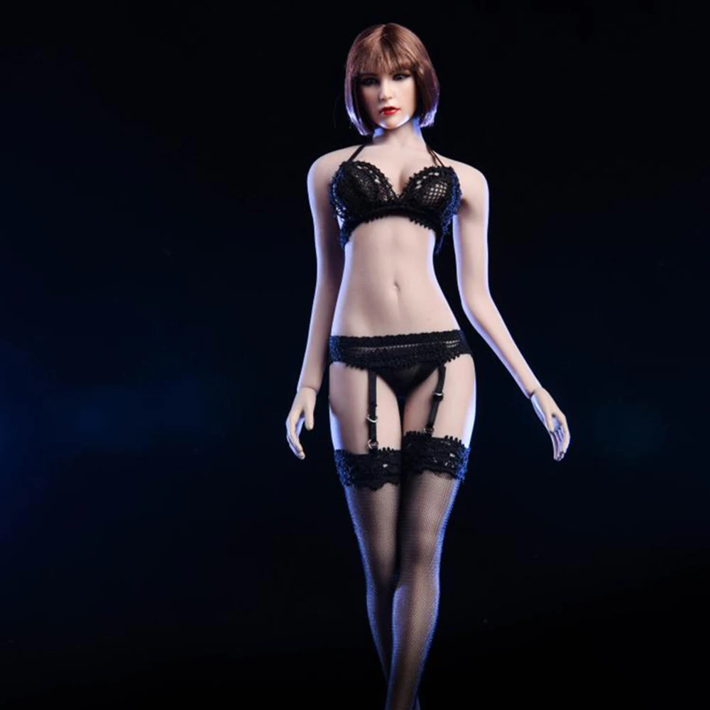 Фигурку кружево карако колготки 1/6 женский кукла солдат манекен для одежды