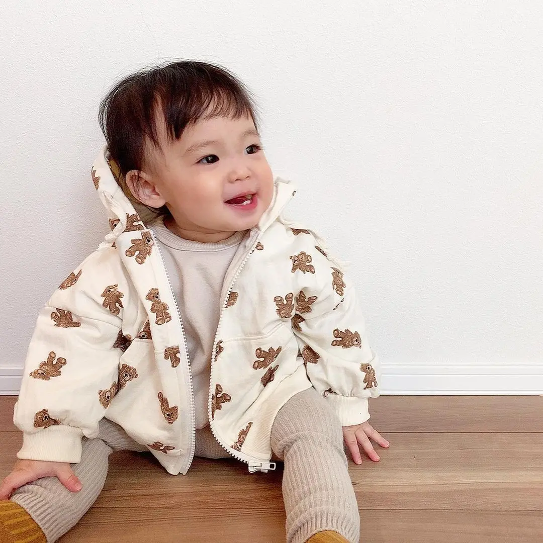 Детское осеннее пальто с капюшоном на молнии возраст 12-4 года | Детская одежда и