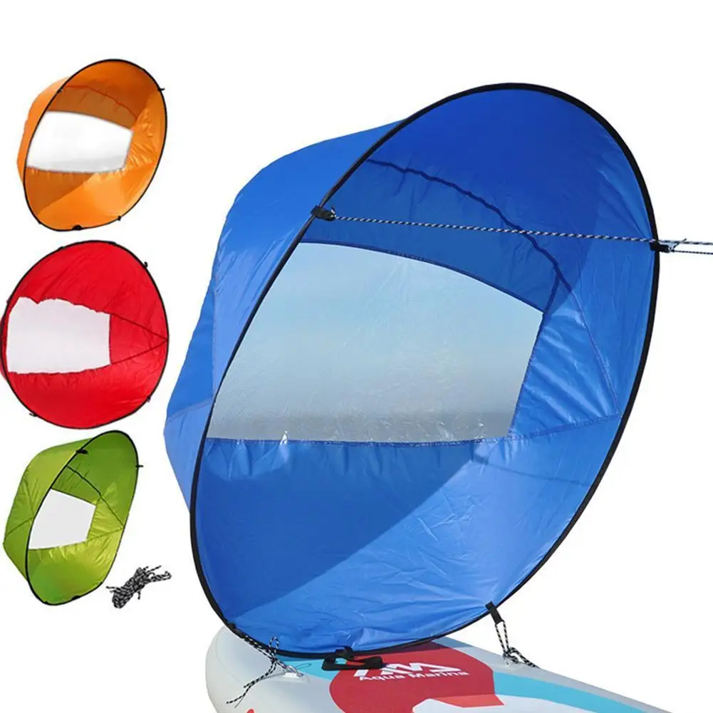 

Foldable Kayak Boat Wind Sail Summer Surfing Wind Paddle Kayak Sail Durable Downwind Paddle Rowing Boats Transparent Wind Window