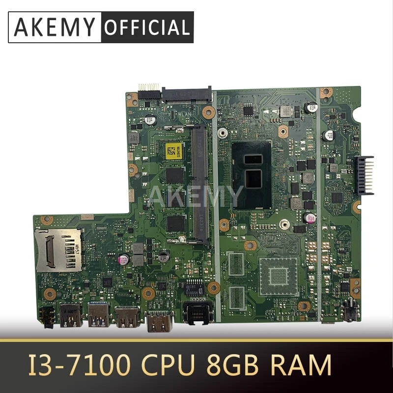 Akemy X541UA материнская плата для ноутбука i3-7100U 8 ГБ ОЗУ ASUS X541UVK X541UV тестовая тест на