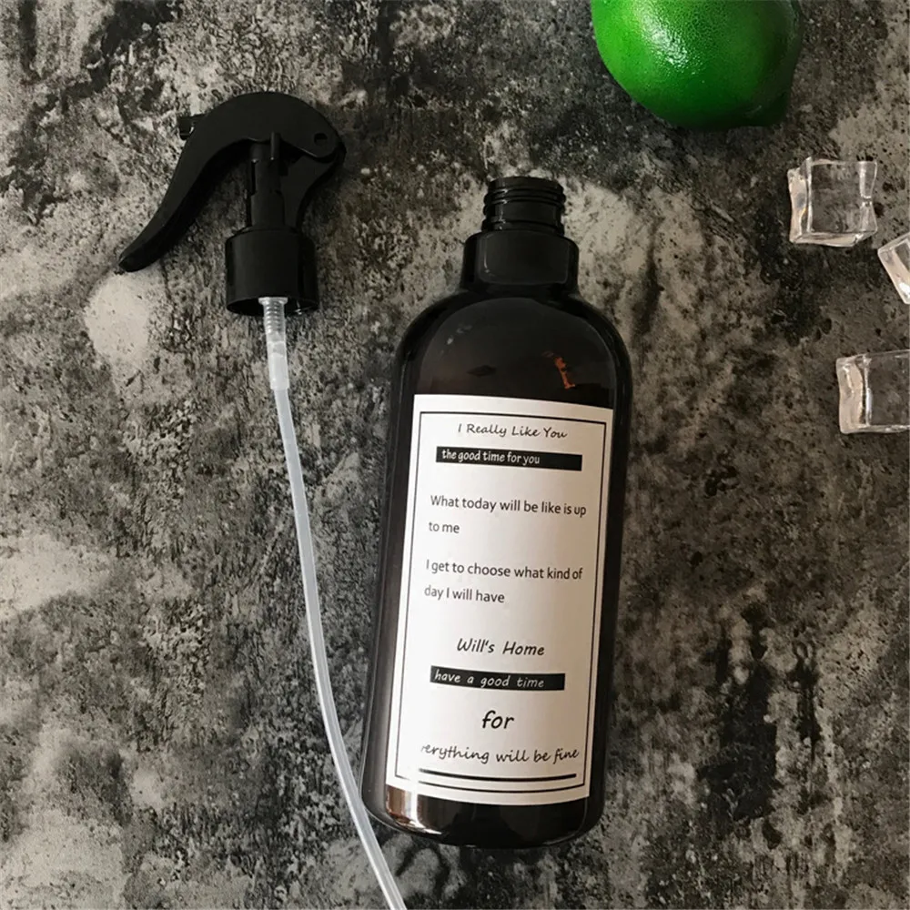 500 мл шикарная пластиковая бутылка для хранения шампуня с наклейкой