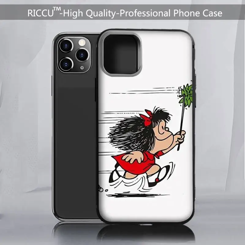 Чехол для iphone 12 Hot Mafalda с мультяшными милыми персонажами мягкий чехол телефона 13 11