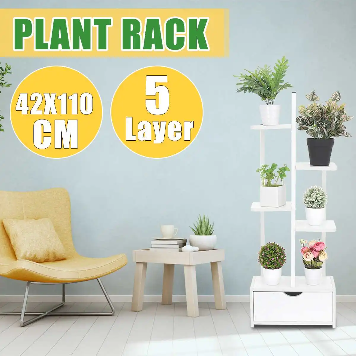 

Modern Flower Pot Shelf Wrought Iron Balcony Living Room Interior Decoration Floor-standing 5 Layers Flower Shelf Storage