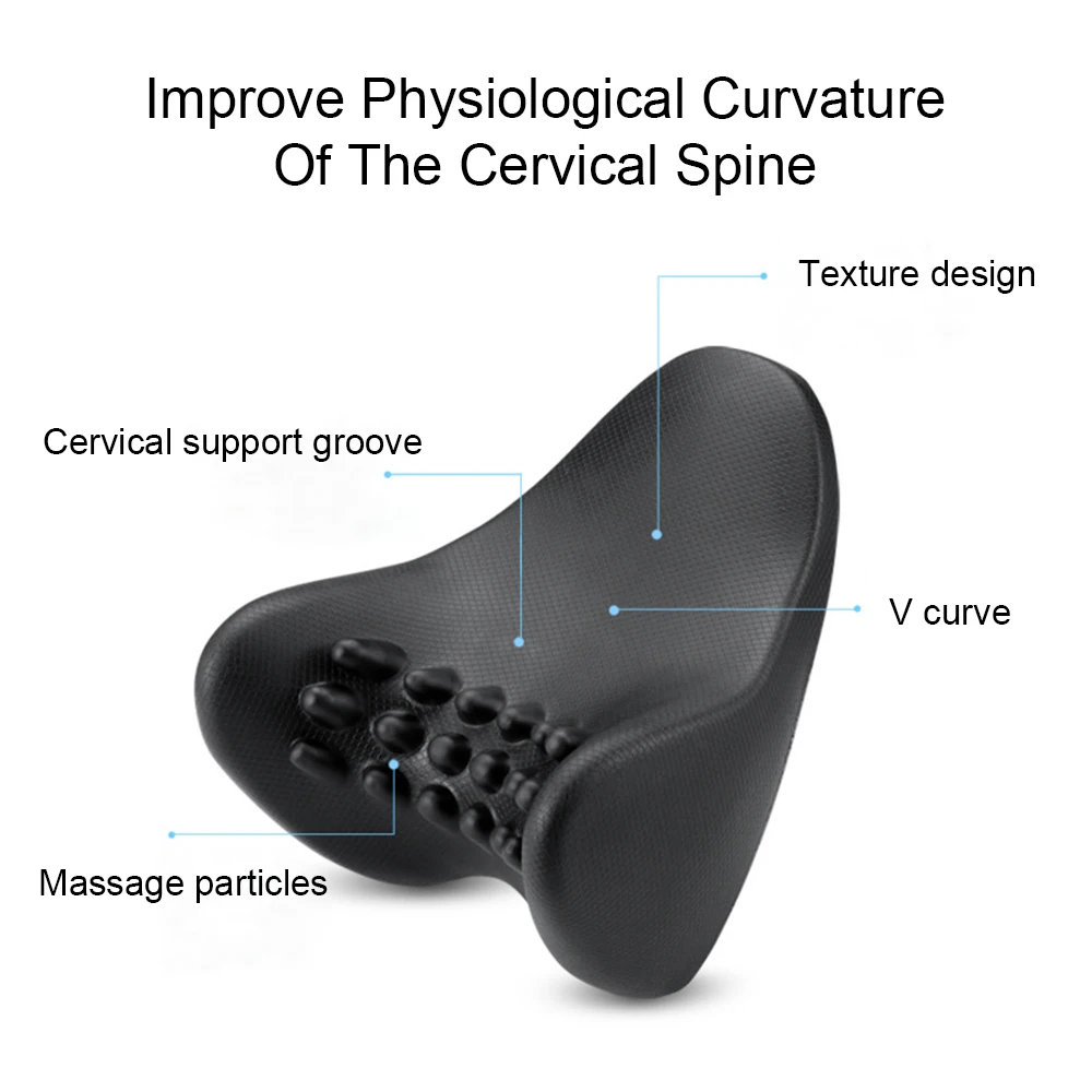 

Portable Neck Massager Relaxation Pillow Memory Foam Cervical Traction Release Stress Shiatsu Neck and Shoulder Massage Pillow