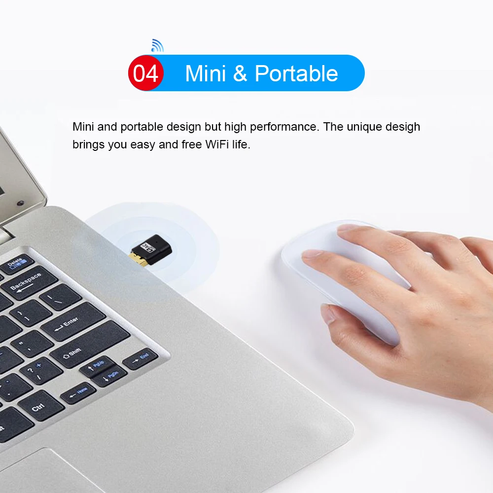 USB Wi-fi адаптер CHIPAL 600 Мбит/с 5 ГГц | Компьютеры и офис