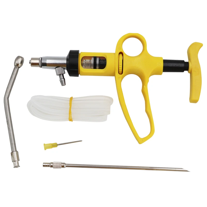 Ветеринарный непрерывный Шприц Инструмент для животноводства 5 мл регулируемый