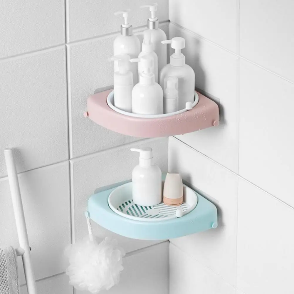 

Large Capacity Multi-color Wall Mounted Shower Bathroom Shelf for Home