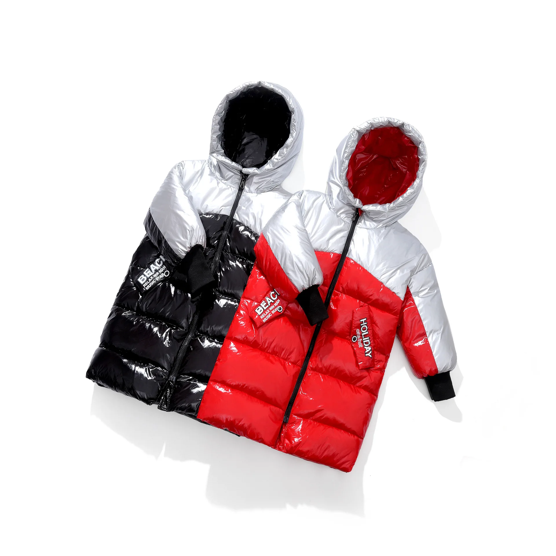 30 degrees Children Winter Warm White Duck Down Jackets Girls Clothing Waterproof Clothes Hooded Long Coats For Kid Boys Parka