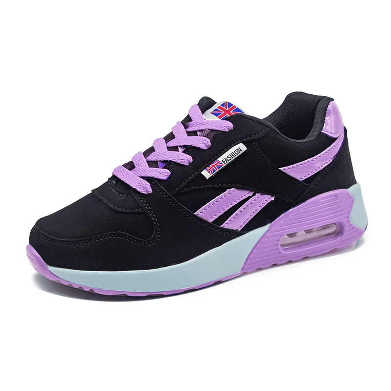 black purple Basket Femme; коллекция года; модная женская Вулканизированная обувь; дышащая прогулочная повседневная обувь на шнуровке; женские теннисные кроссовки; feminino - Цвет: black purple