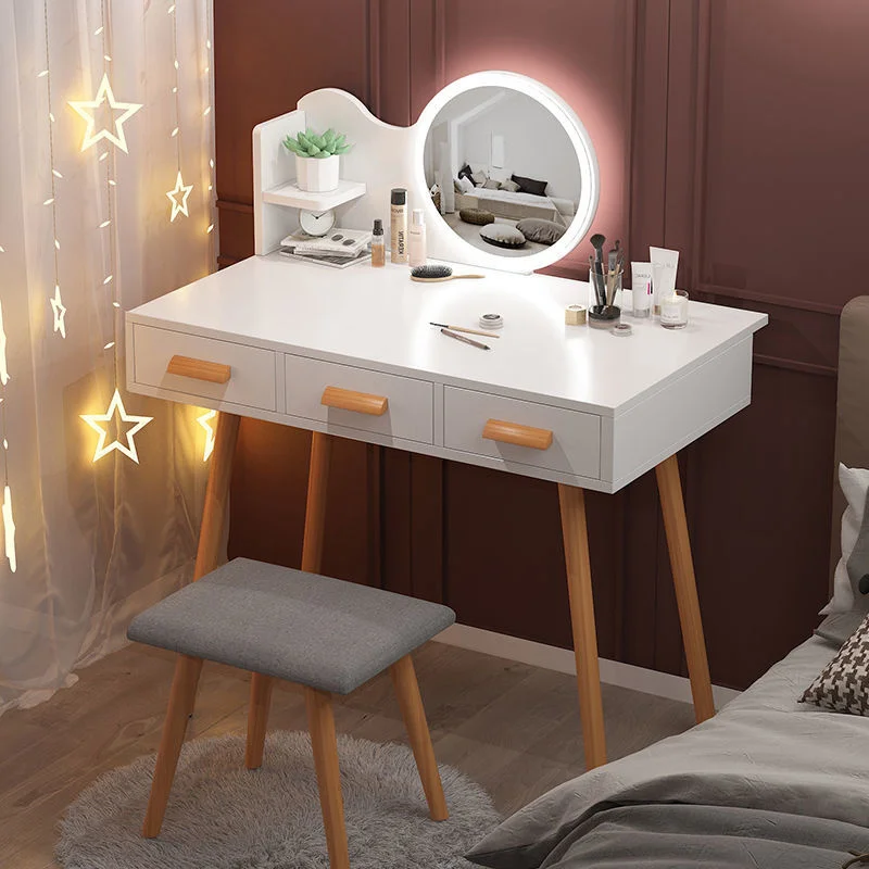 

Bedroom drer, Nordic fashion furniture, hotel and apartment bedroom kit, mirror, dring table, density board.