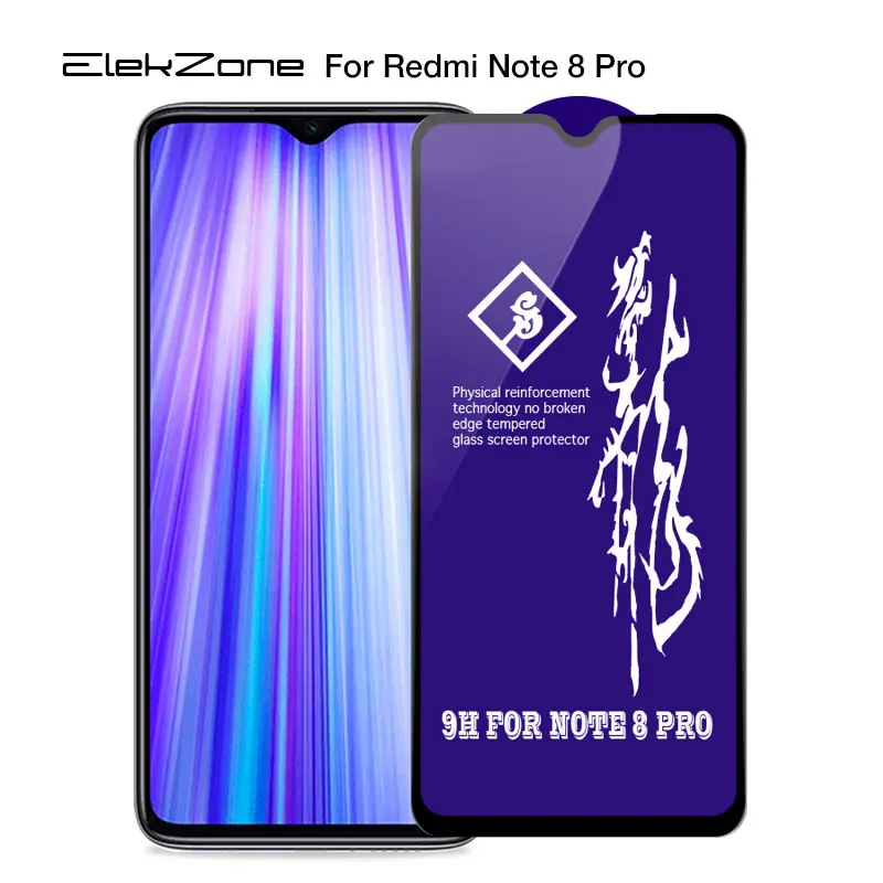 Screen Protector Tempered Glass For Xiaomi Redmi Note 8 Pro Edge Curved Protective Film | Мобильные телефоны и аксессуары