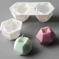 rhombus candle mold geometric mould for making candle soap chocolate mousse baking silicone mold