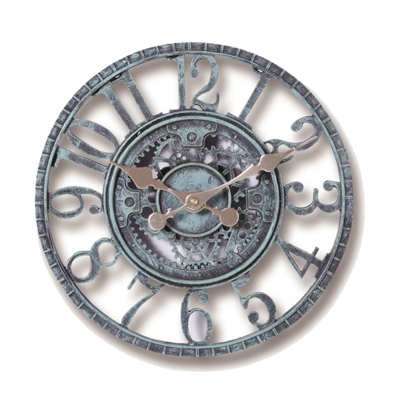 Большие настенные часы 12 дюймов кварцевый механизм оцинкованная отделка для