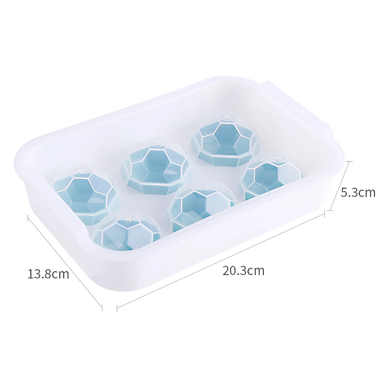 

Plastic Molds Ice Tray 6 Grid 3D Round Ice Molds Home Bar Party Use Round Ball Ice Cube Makers Kitchen DIY Ice Cream Moulds