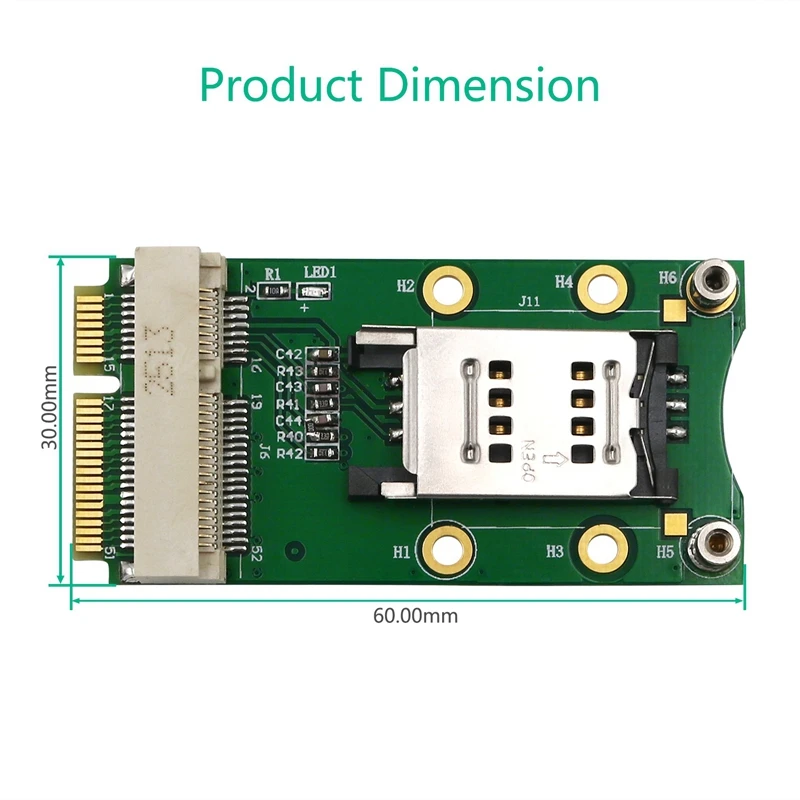 Мини-адаптер PCI-E Express на со слотом для SIM-карты настольного ноутбука 3G/4G WWAN LTE с
