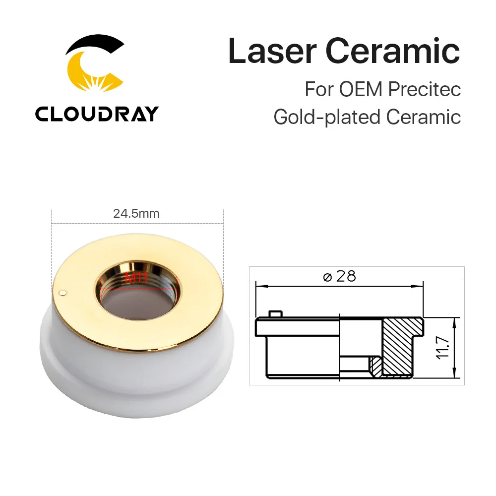 Cloudray лазерной Позолоченные Керамика KT B2 CON P0571 1051 00001 для OEM Precitec Лазерная режущая