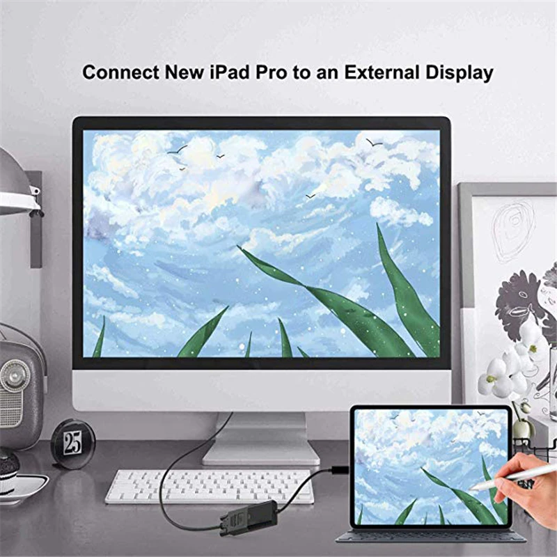 Anmck USB Type C Male to VGA Female Adapter Cable USB-C 3.1 Converter for Macbook Samsung Huawei | Электроника