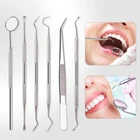 Стоматологическое зеркало, пинцет из нержавеющей стали, локтевой зонд, стоматологический инструмент, чистка зубов, отбеливание, набор инструментов для ухода за полостью рта