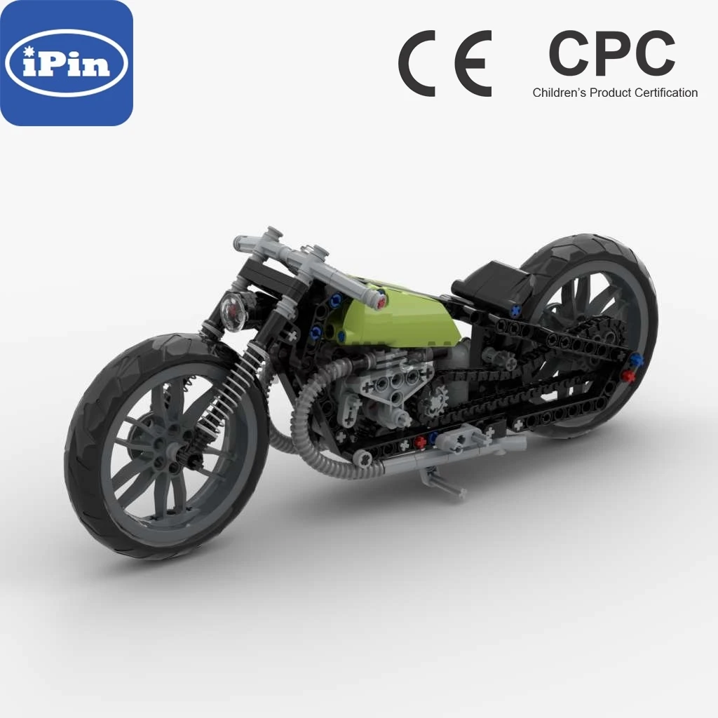 

Moc-0351 bobber motorcycle precision building block technology exclusive PDF drawings in 11 colors