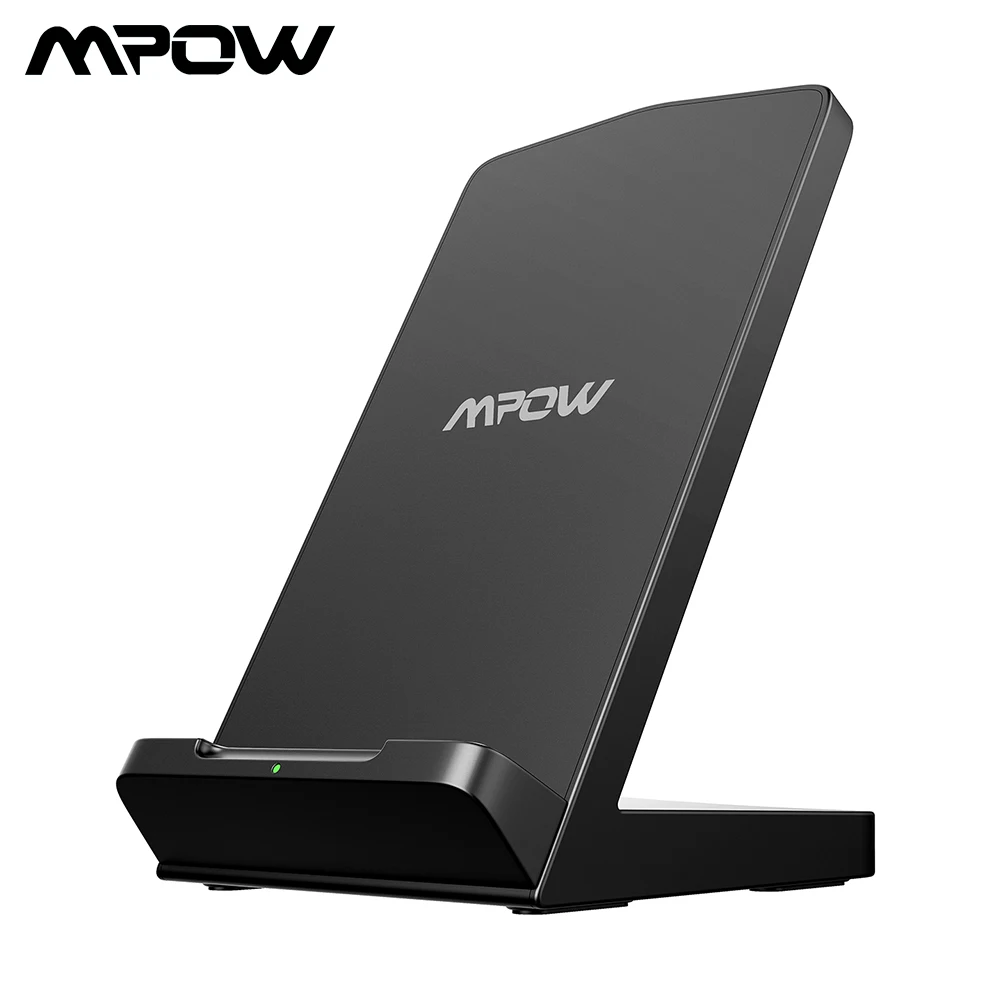 Mpow Беспроводное зарядное устройство 10 Вт/7,5 Вт Быстрая зарядка беспроводной телефон зарядное устройство подставка для iPhone X samsung S9 huawei Hornor с поддержкой Qi телефона
