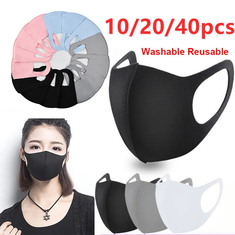 

10/20/40pcs mouth masks washable Reusable Mascarillas Breathing Mouth caps Masque Facial Mask mask cloth washable In stock