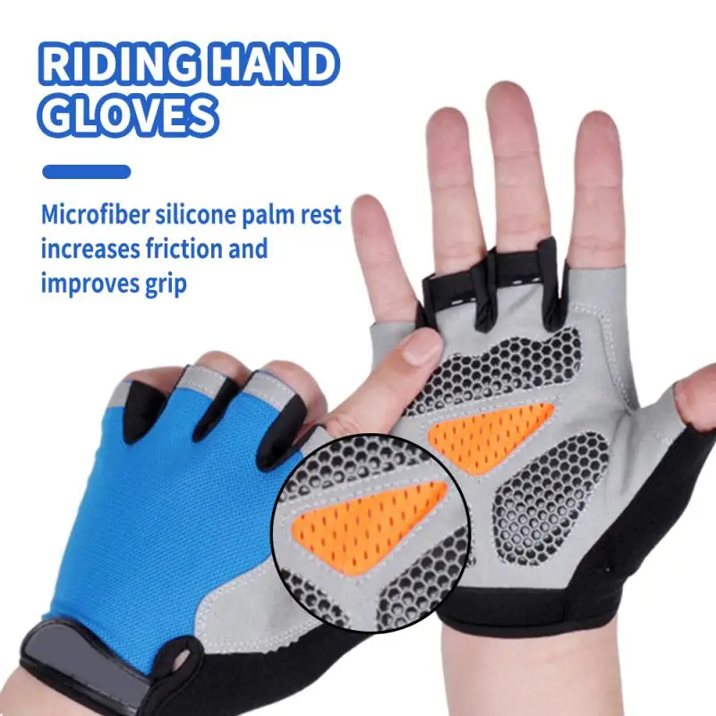 

Cycling Gloves Half Finger Anti Skid Elastic Wear-resistant Men Women Breathable Shockproof Sport Bike Gear Bicycle Equipment
