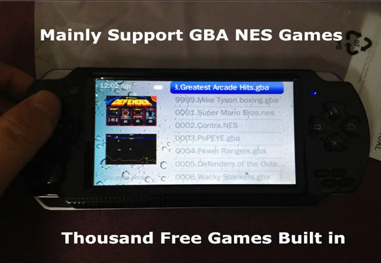 

Fashion Handheld Game Console 4.3 Inch Screen Mp4 Player MP5 Game Player Real 8GB Support For Psp game,camera,video,e-book