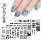 Navolution лист цветок полоса дизайн штамповки пластины абстрактная леди лицо штамп шаблоны лист Цветочная печать трафарет