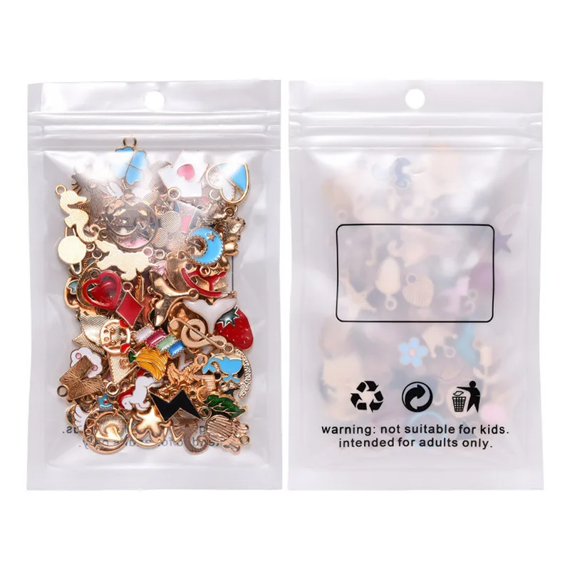 

100PCS/Set Mixed 8-26mm Lovely Drip Oil Alloy Series Earrings Necklace DIY Small Fresh Jewelry Pendant Jewelry Discovery