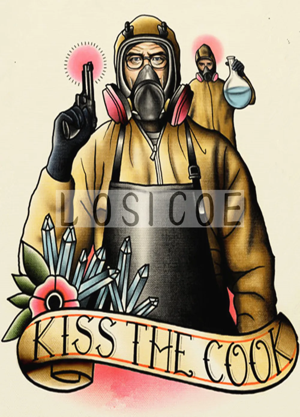 Винтажные наклейки для парикмахеров с татуировками в виде плакатов на крафт-бумаге для интерьера, восстанавливающие наклейки на стену для домашнего декора парикмахерской.