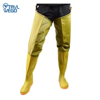 trvlwego fishing clothes hunting wading pants transplanting waterproof suit breathable lace up waders overalls fly trousers pvc