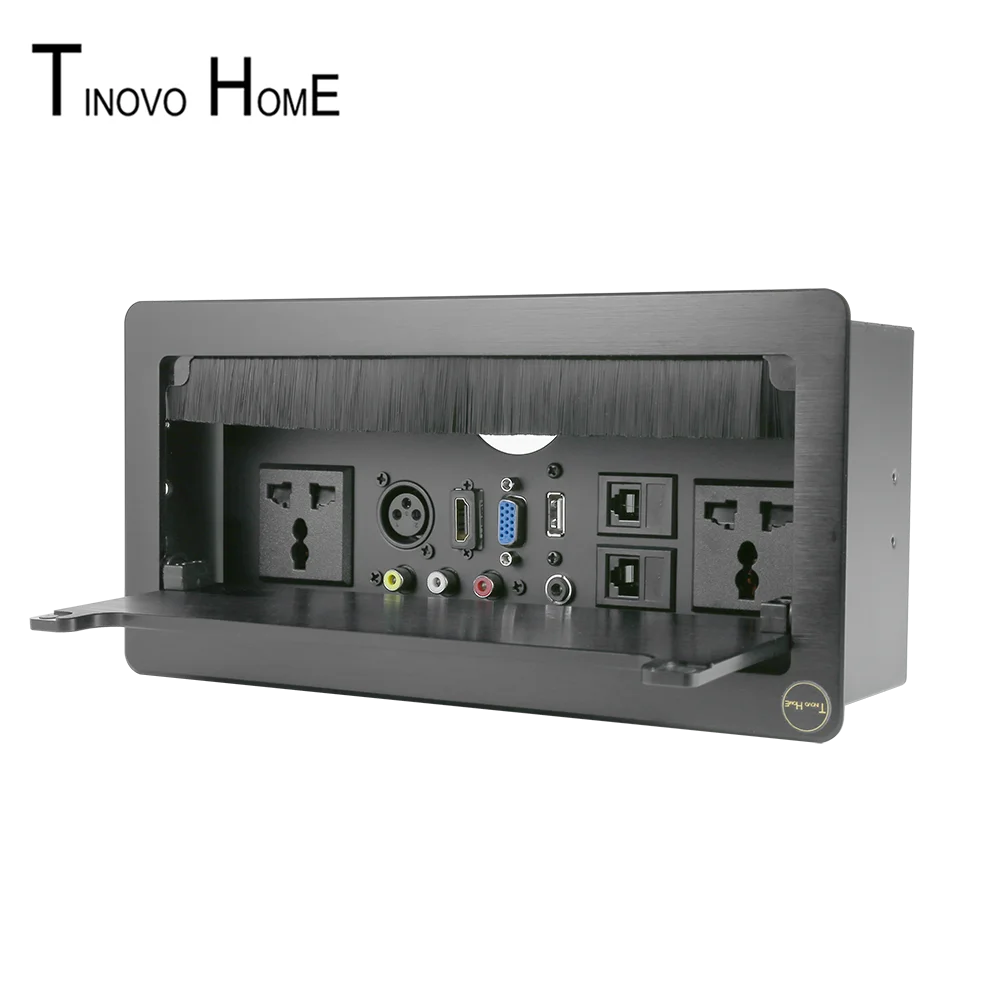 Настольная розетка Brush/выходная коробка/USB VGA Сетевое Видео Аудио XLR ИНТЕРФЕЙС