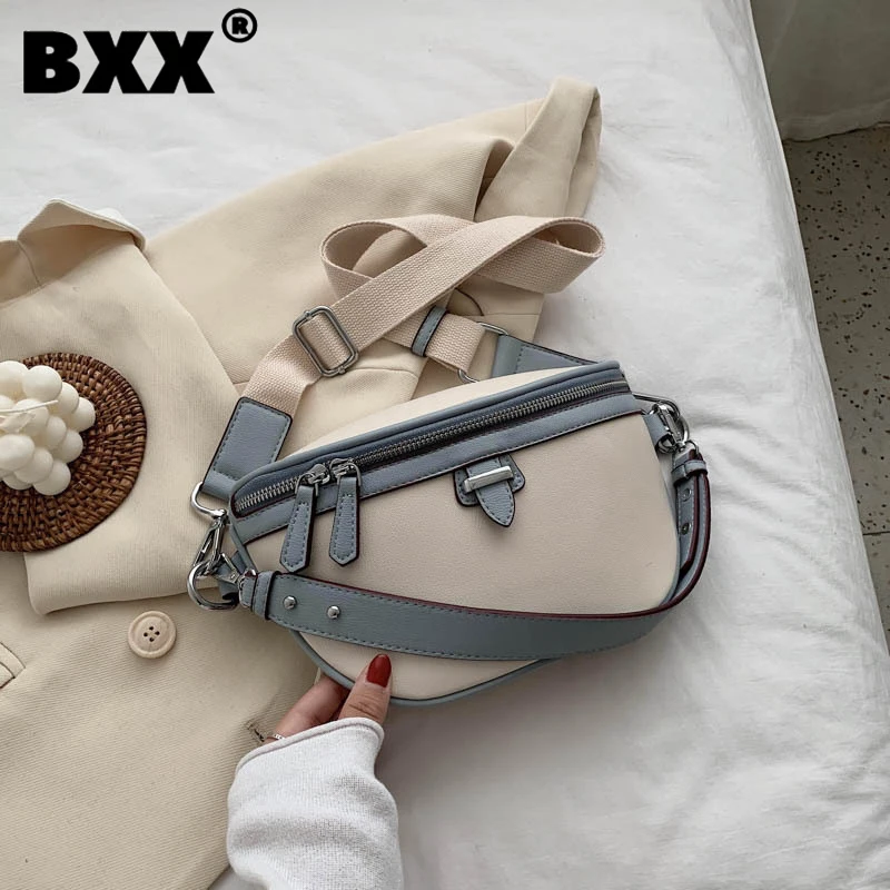 

[BXX] Женская новая дизайнерская маленькая сумка из искусственной кожи, подходящая ко всему, милая сумка на грудь и талию, модная Осенняя колл...