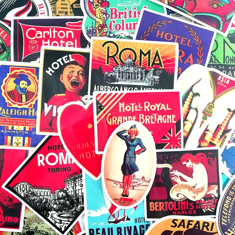 55 шт. Стикеры для багажа ноутбука скейтборда мотоцикла | Игрушки и хобби