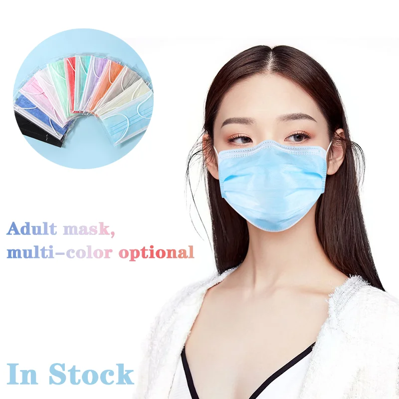 Маска одноразовая для лица взрослых 3 слоя | Безопасность и защита