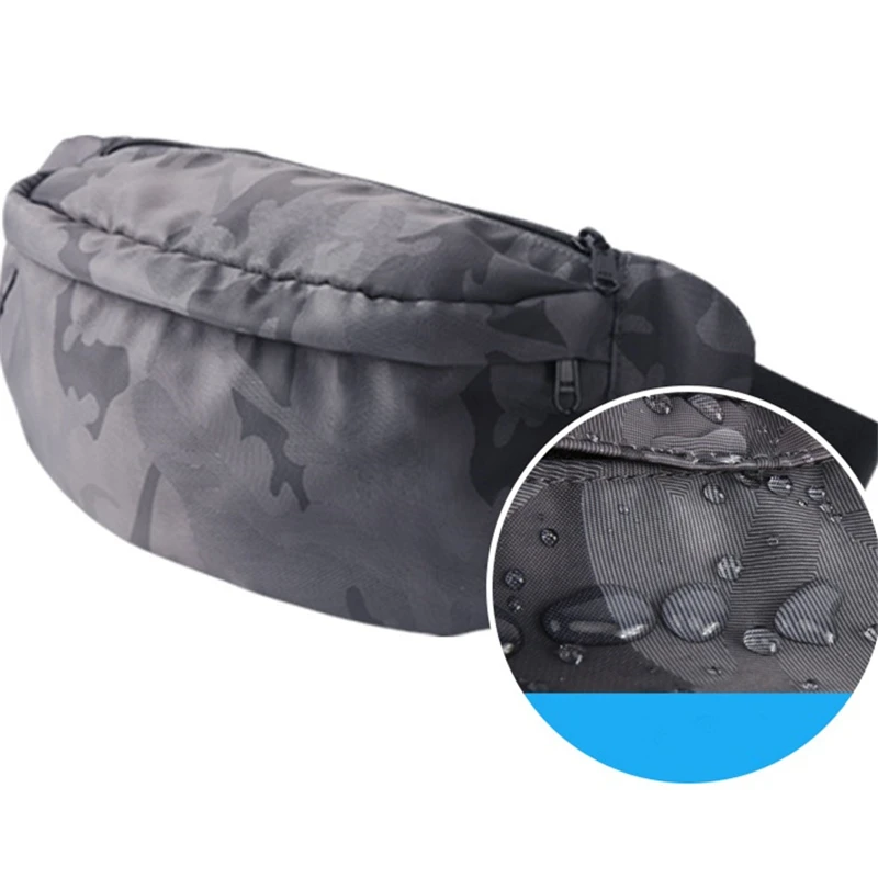 Camouflage Running Belt Bag Military Fan Multifunctional Waterproof Waist Chest Pack Mountaineering Gym Fitness Sports Waistband