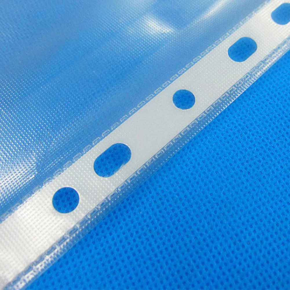 100 листов 8,5x11/A4 Прочные прозрачные полиперфорированные карманы X 100 рукава, 11 отверстий, PP сумка для кольца связующего/папки