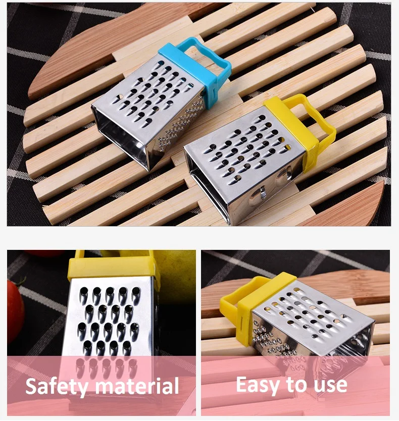 3pcs Kitchen Supplies Mini Stainless Steel Four-sided Grater Shredder Potato Radish Cutter Minced Ginger Garlic Gadgets |
